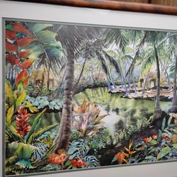 Peggy Chun Hawaiian landscape painting - 1992