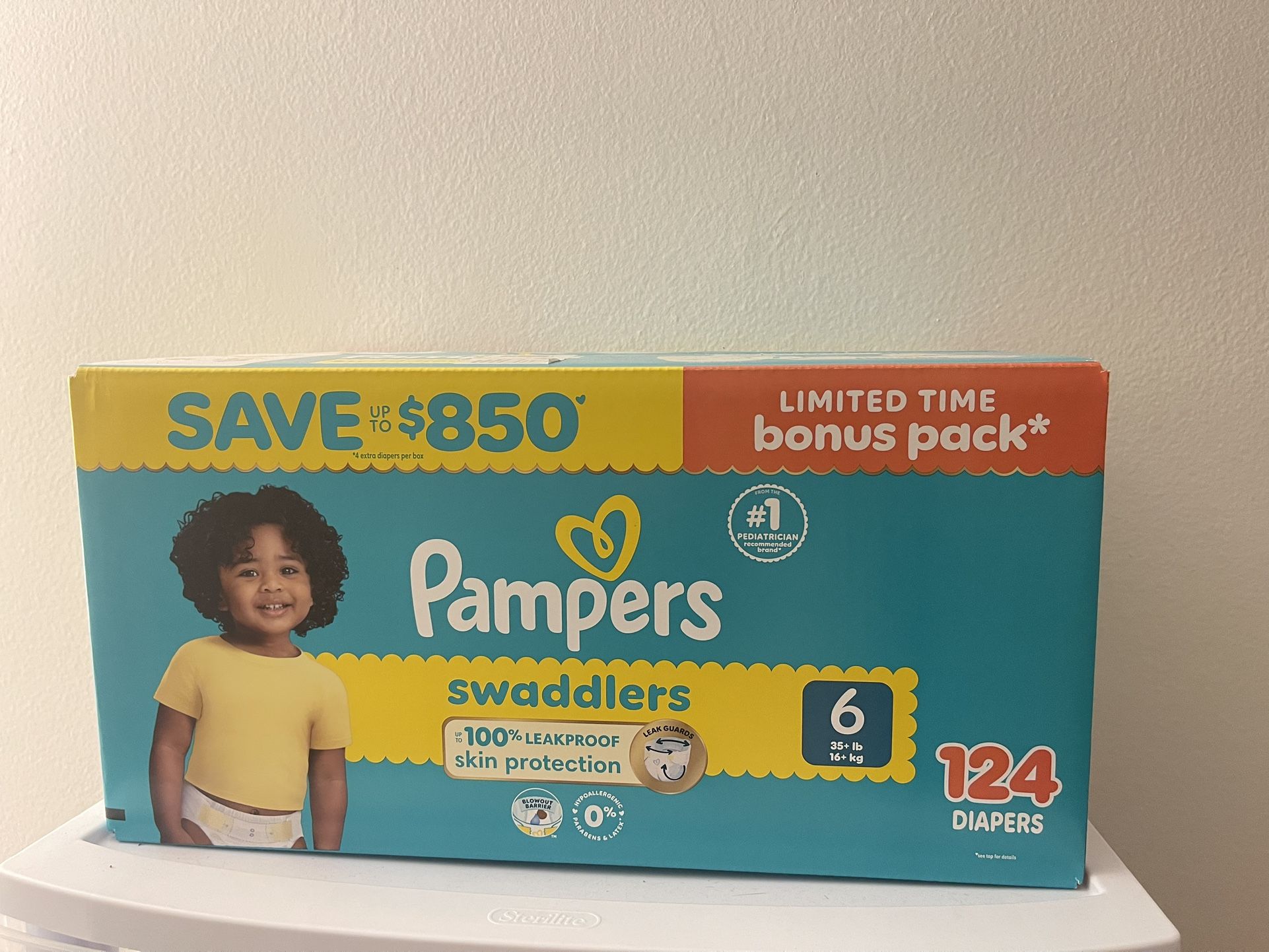 Pampers Swaddled 124 Diapers