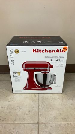 KITCHEN AID ARTISAN 5 QT TILT-HEAD STAND MIXER KSM150PSER EMPIRE RED.