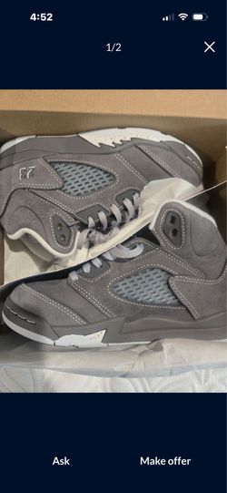 Jordan 5 wolf gray size 9