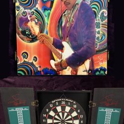 Jimi Hendrix 🎸 Dartboard/Cabinet 🎯