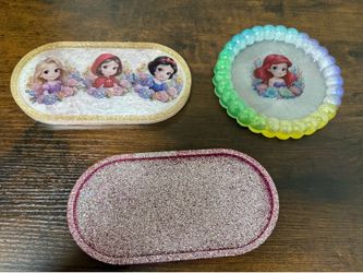 Handmade Resin Princess jewelry Trays 3x $15