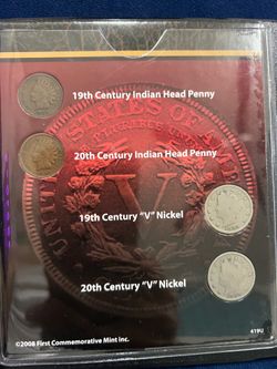 Indian head penny 1892 ,1997 & Liberty nickel 1893,1906