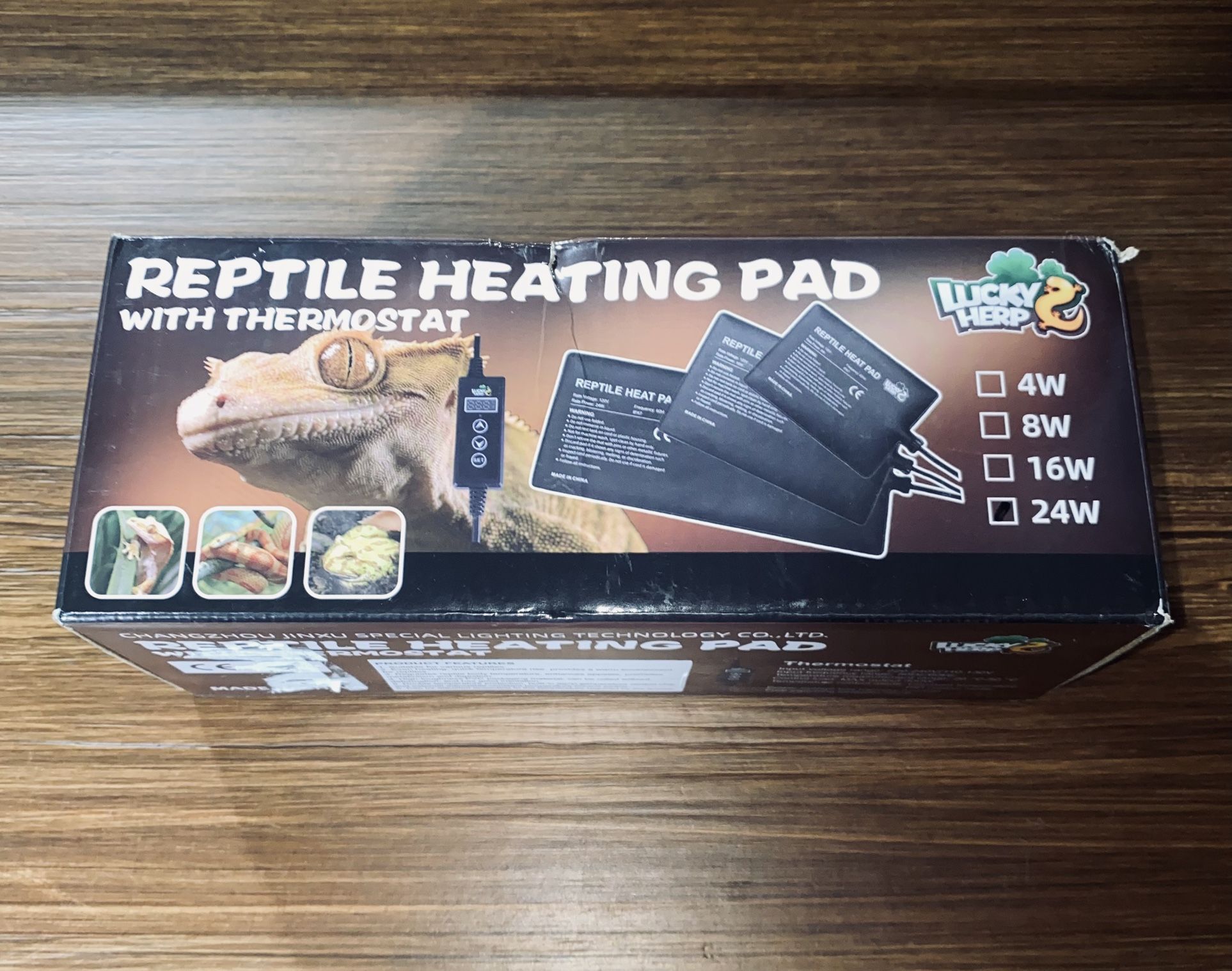 New LUCKY HERP 24W 8×18 Inch Terrarium Heating Pad w/ Thermostat – Ready to Ship