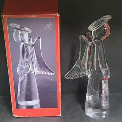 Beautiful Vintage Toscany 24% Lead Crystal Angel Figurine With Original Box 