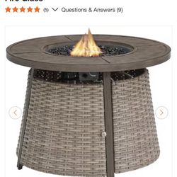 HAYDEN WICKER ROUND LP FIRE PIT