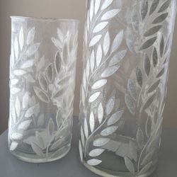 Etched Glass Cylinders 