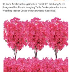 New 30 Pack Artificial Flowers 38" Plants