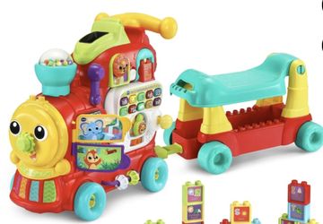 VTech 4-in-1 Learning Letters Train Sit-to-Stand Walker, Ride-on Toy, Unisex
