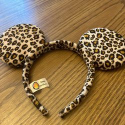 Disney Animal Kingdom Leopard Print Minnie Mickey Mouse Ears Headband Disneyland Disney World