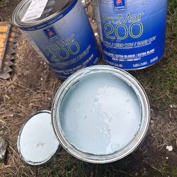 3 gallons of blue paint