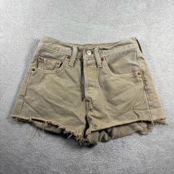 Levi's 501 Cut Off Shorts Button Fly Women’s 24 Brown Festival Y2K #3380