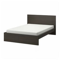 Ikea Malm Black Queen Bedframe + Box Spring
