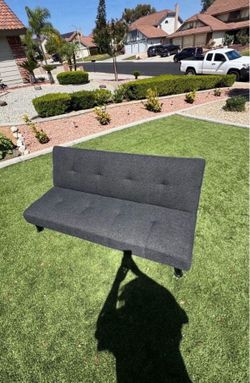 Super Modern Gray Futon Sofa Bed (Fold Down Couch) $160