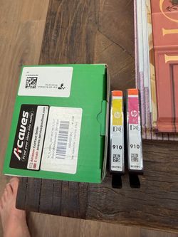HP 910 Ink Cartridges – New/Sealed – 6 Total