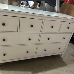 Ikea Hemnes Dresser with Glasstop