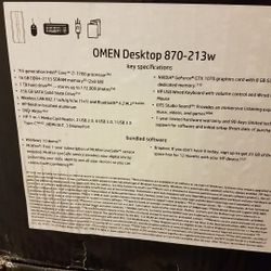 Omen desktop and monitor 1070