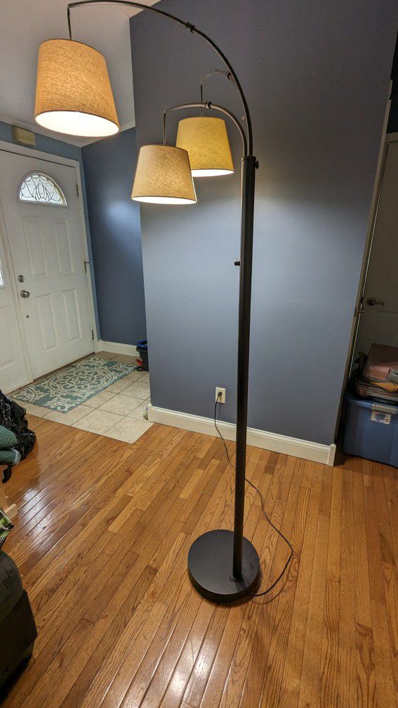  3-Light Dimmable Arc Floor Lamp