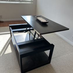 Wooden Coffee Table w/ Adjustable Height