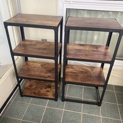 Wood Metal Shelf Units