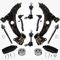 12pc Front Lower Control Arm Tierods Wheel Bearing Kit Set 2007-2012 Mazda CX-7 CX7