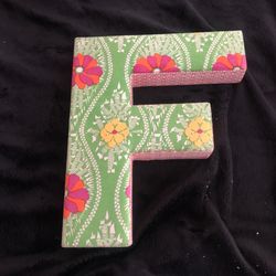 Anthropologie Decorative F Initial sign 