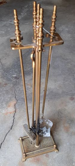 Brass Fire Place Set