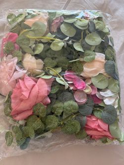 3 Pack Artificial Pink Rose Garland Vine Fake Flowers Garland Hanging