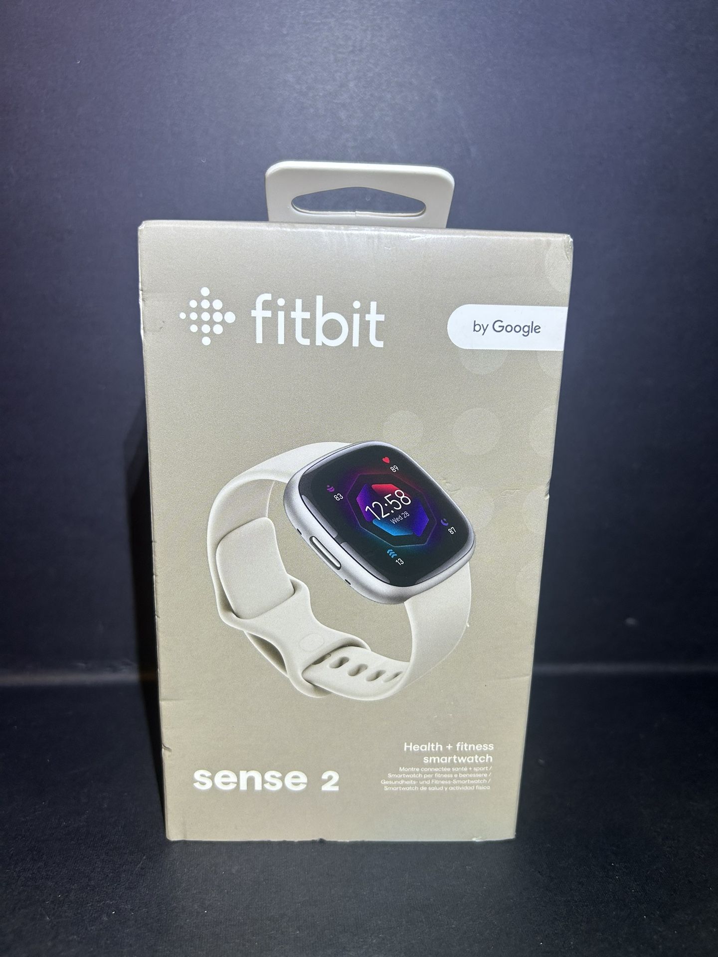 Fitbit Sense 2 Advanced Health and Fitness Smartwatch with Tools to Manage Stress and Sleep, ECG App, SpO2, 24/7 Heart Rate and GPS, Lunar White/Plati