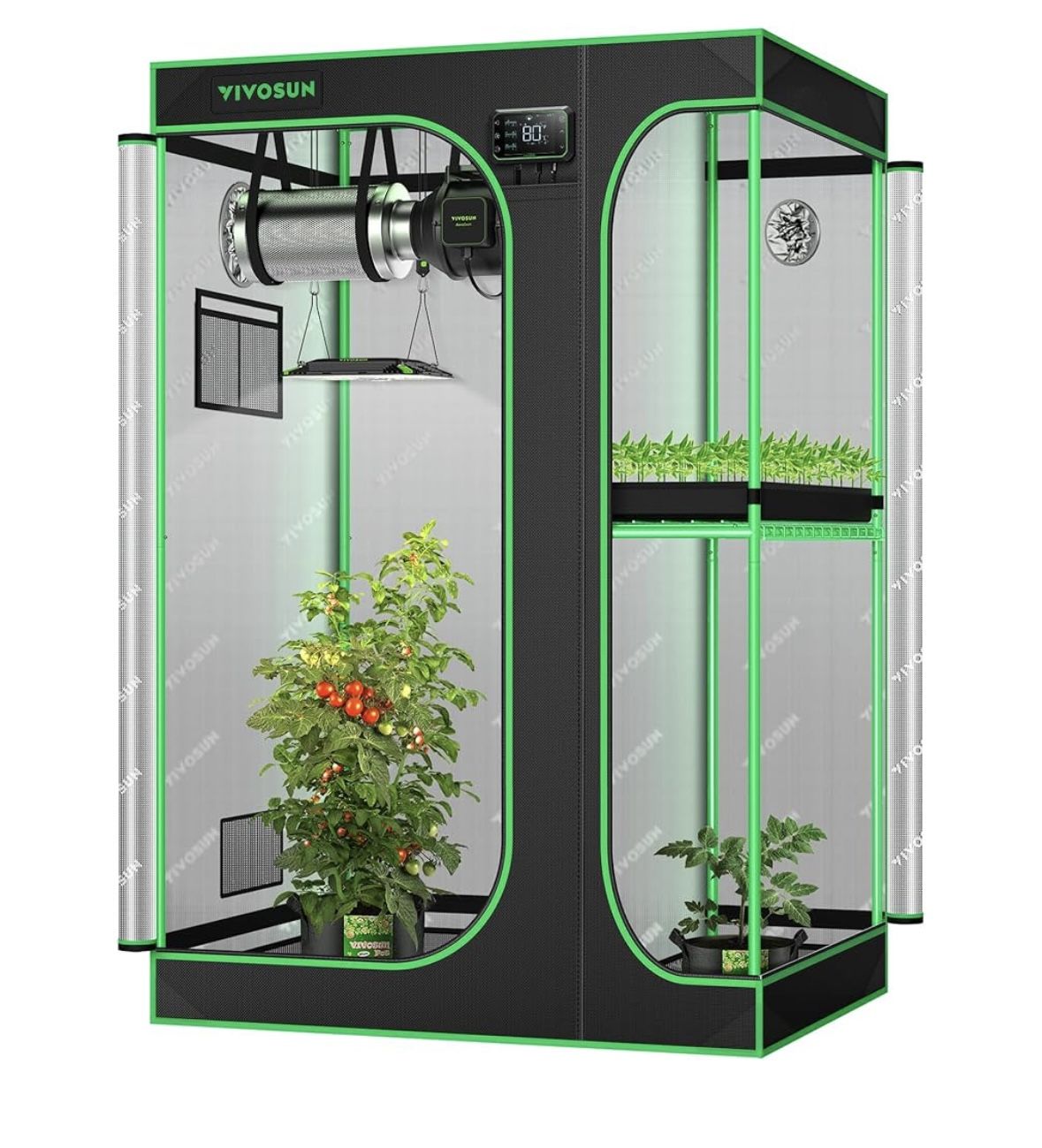 VIVOSUN Grow Tent and PHLIZON Grow Light