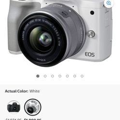 Canon M50 Mark II with the original 15–45mm kit lens