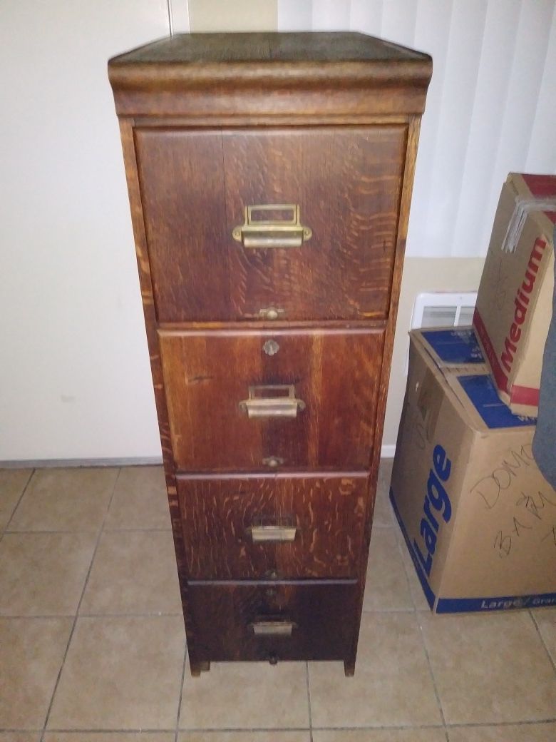 Wood file cabinet