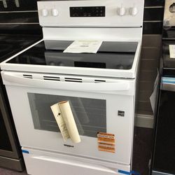 Whirlpool stove 30 in.  4 burner electric Model#WFES3030RW