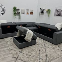 Gray Sectional Couch - Free Delivery 