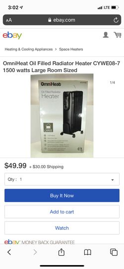 Omni heat oil filled radiator heater new in box