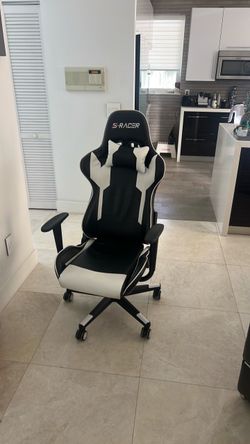 S-Racer Gaming Chair Black and White