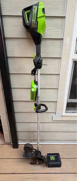 Greenworks 60V edge mower with battery and charger