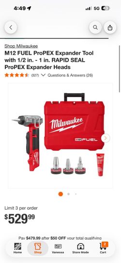 Milwaukee M12 FUEL ProPEX Expander Tool Kit