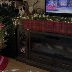 TVConsole With Electric Fireplace