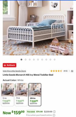 Little Seeds Monarch Hill Ivy Metal Toddler Bed