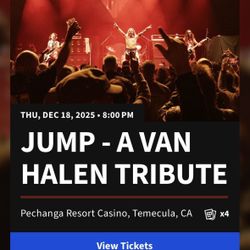 JUMP Concert Tickets - Van Halen Tribute Band