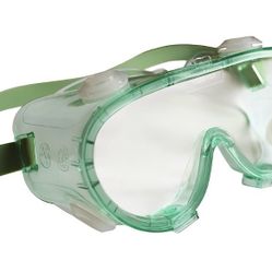 $5-For 10pcs KLEENGUARD V80 Monogoggle 211 Goggle Protection (16669), Respirator Compatible, Anti-Fog Clear Lens, Green Frame