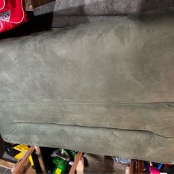 Green Microfiber Futon / Sleeper Sofa – Solid Wood Base
