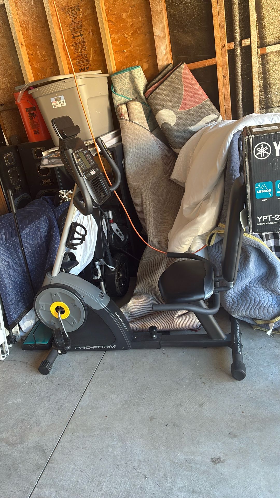 An exercise bicycle brand new hardly used