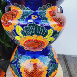 🪴Maceta Michoacana De Talavera ✨️ Grande $75°°"In Casa Barajas Clay Pots #1,,In Cypress Ca 🪴✨️