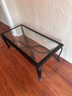 Gorgeous metal/glass coffee table