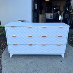 New 54” Wooden 6 Drawers Dresser Wardrobe Closet (Assmembly Require)