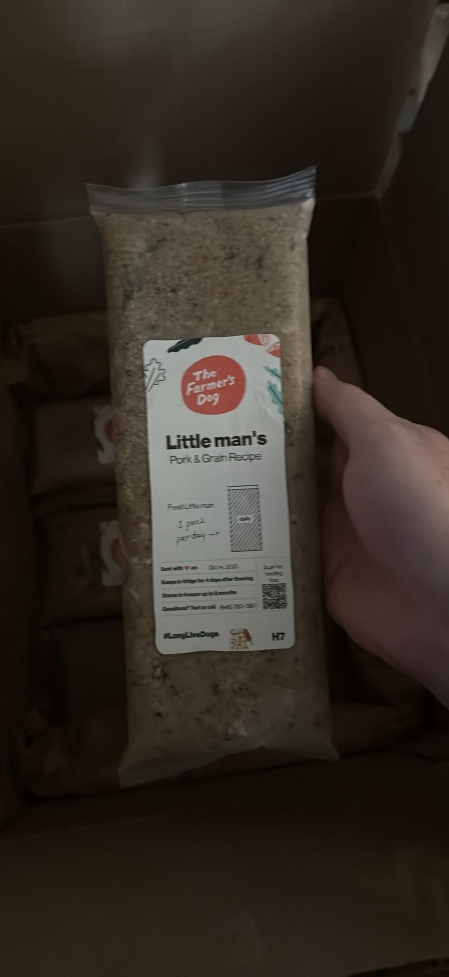The Farmers Dog, READ DESCRIPTION. pork and grain healthy food for dogs.