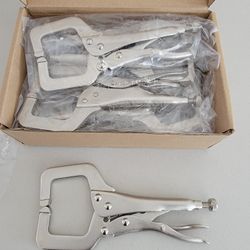 10 Pcs 6 Inch Locking C Clamp Original Lock Pliers  adjustable. New In Box 50.00