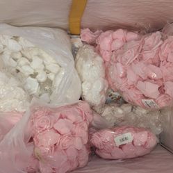 Pink And White Foam Flowers